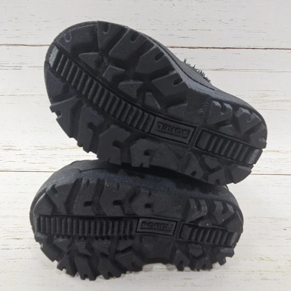 Sorel Snow Commander Boots Toddler Size 5 Black Insulated Winter Ski Waterproof